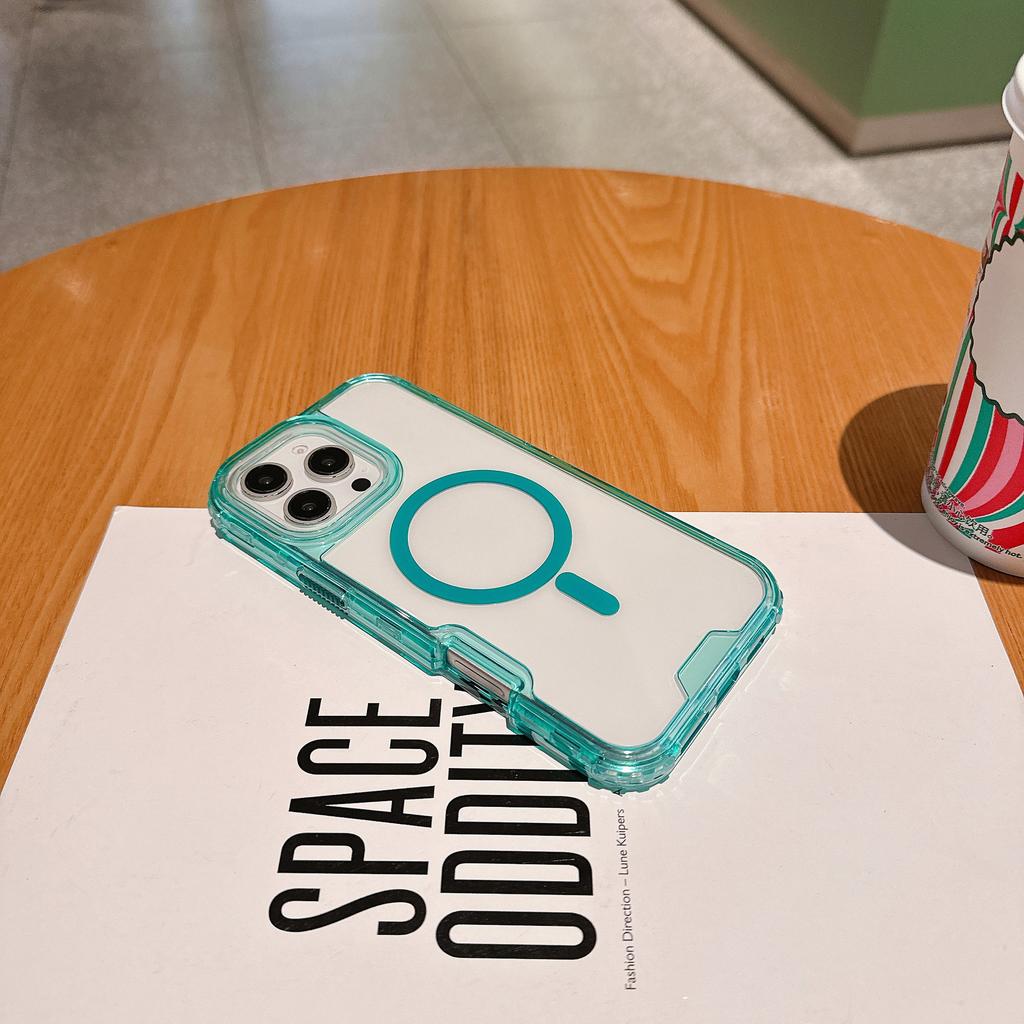 Second Generation Magnetic Colorful Thin Three-in-One Independent Button Phone Case for IP16promax Case