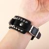 Модный дизайн Корейский ручной шнурок Женский браслет на запястье Браслет из ПУ кожи Цепи с заклепками Браслеты