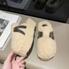 Зимние современные тапочки на низком каблуке на плоской подошве с застежкой-молнией, женская обувь на распродаже 2024 года, высококачественные однотонные неглубокие лаконичные женские тапочки