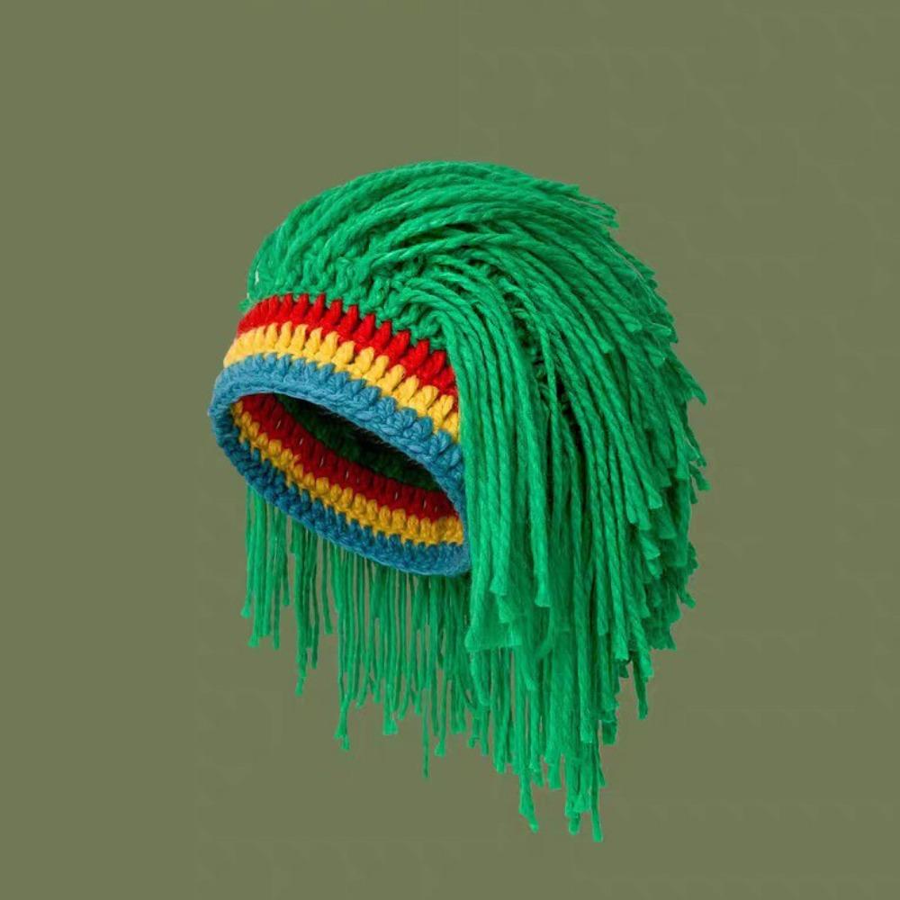Thick Reggae Dreadlocks Knitted Hat Synthetic Hair Braid Hat Hip Hop Beanie Balaclava