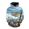 Толстовки с принтом рыбы 3D Рыбалка Мужчины Женщины Мода С Капюшоном Толстовка Хип-Хоп Толстовка Пуловер Унисекс Топы Пальто Модная Одежда с Капюшоном