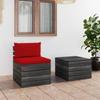 Day and Night - Day and Night Pallet Garden Furniture 2 Pieces Cushions Solid Pine Wood