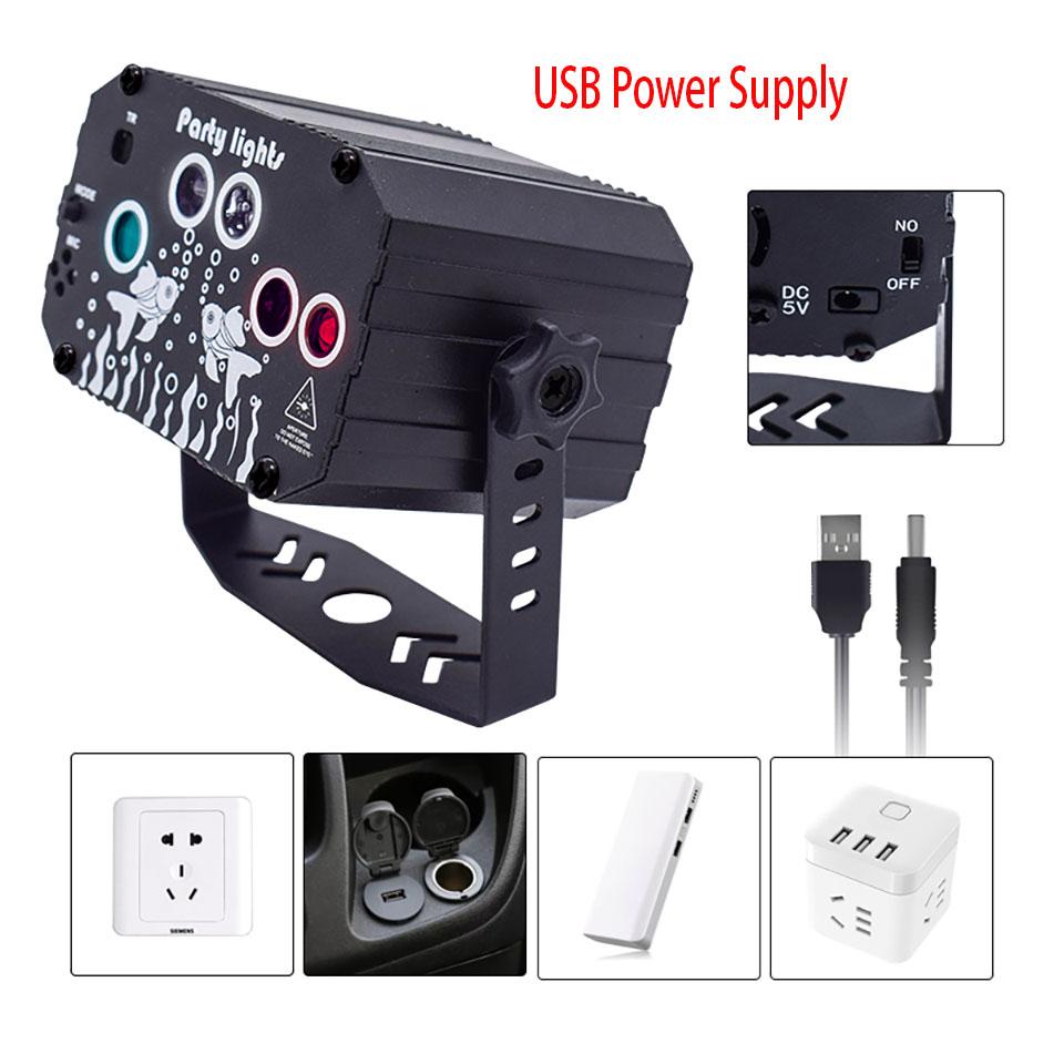 Светодиодный сценический светильник с рисунком Авроры, RGB лазерный проектор, лампа для диско-вечеринки, клуба, DJ-освещения