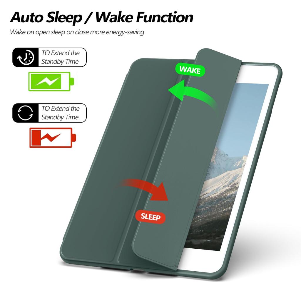 For iPad 9.7 5th/6th/Air1/Air2 Soft Silicone Case,For iPad 9.7 PU Leather Flip Smart Cover For iPad Air 9.7 2013