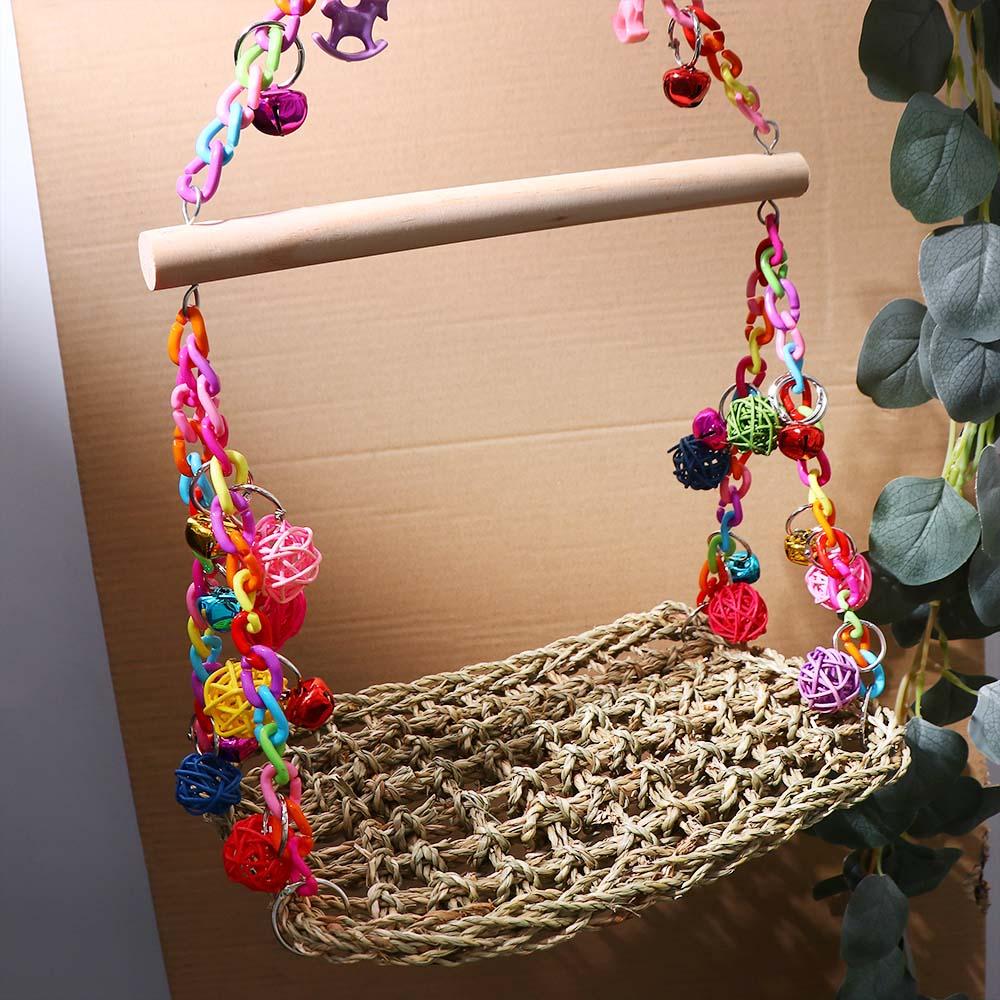 For Parakeets Budgie Bird Toy Hanging Parrot Swing Toy Parrot Climbing Net Bird Perch Pet Hammock