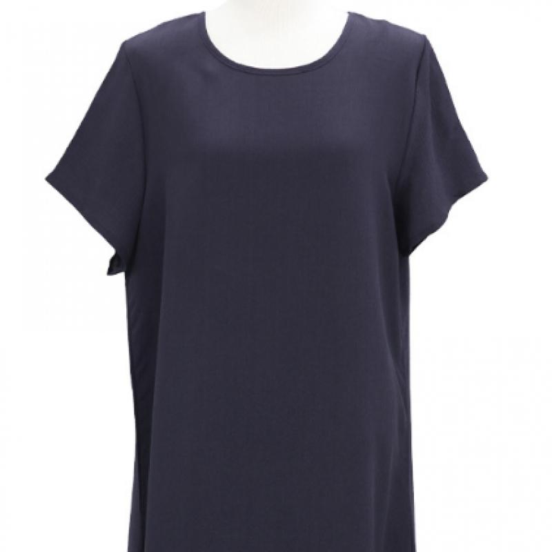 Shiz Madam Long Sleeve Pleated Viscose Dress For Mom N2729