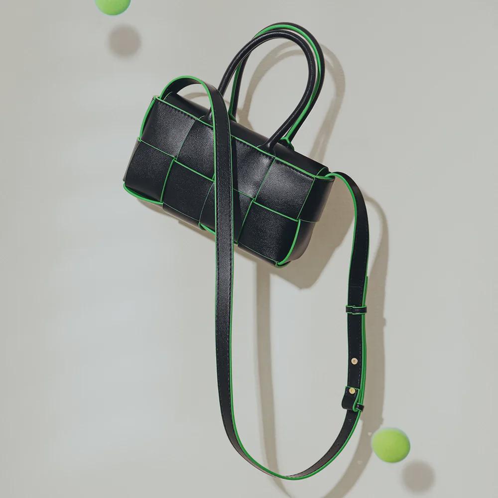 Корейская плетеная сумка из натуральной кожи - стильная, высококачественная сумка через плечо и тоут для женщин