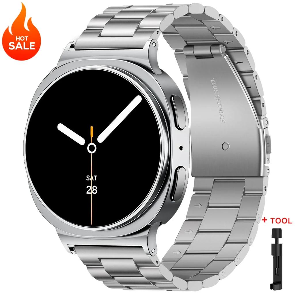 Metal Band for Samsung Galaxy Watch 8/8 Classic 40mm 44mm 46mm Stainless Steel Strap for Galaxy Watch 7 Ultra 2025 47mm Bracelet
