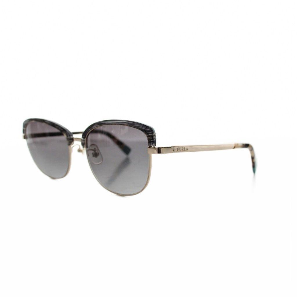 Used FURLA Sunglasses 5418 Beige Light Blue Light Blue SFU223J COL.0705 /AN8
