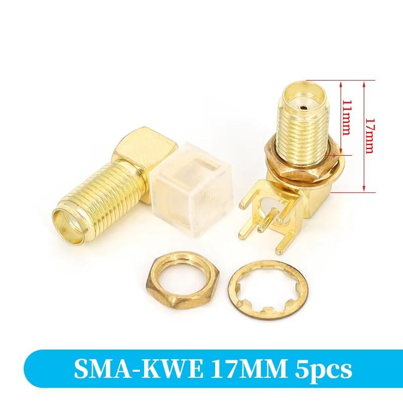 SMA‑KWE Right Angle SMA Female Plug Adapter Solder Edge PCB Mount RF Coaxial Connector