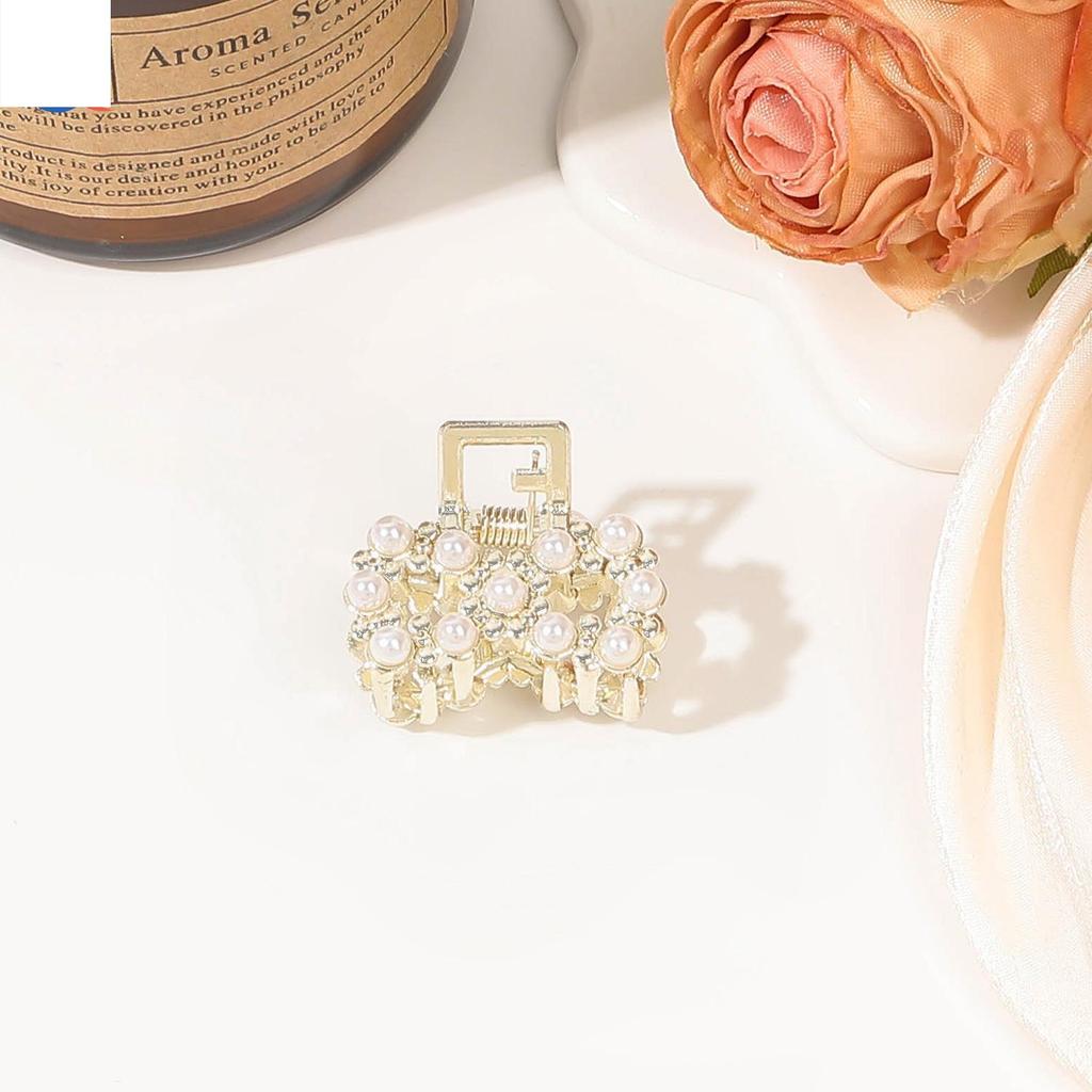 Rhinestone Pearl Mini Hair Claw Retro Diamond Flower Star Women Girls Crab Claw Clip Small Hairpins Hair Crabs Hair Accessories