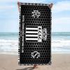 Royal Charleroi Print Beach Towel, Large Soft Quick Dry Towel for Beach Camping Swimming