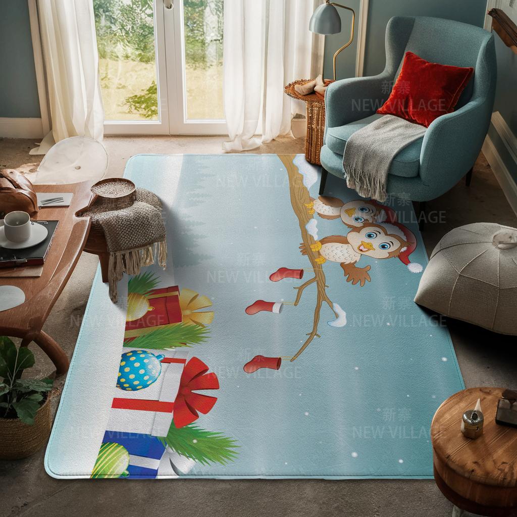 Ковер у входа в дом Домашний коврик у двери Гостиная Ванная Комната Ноги ванная комната Нескользящие коврики с водопоглощением для ванной Счастливого Рождества зима