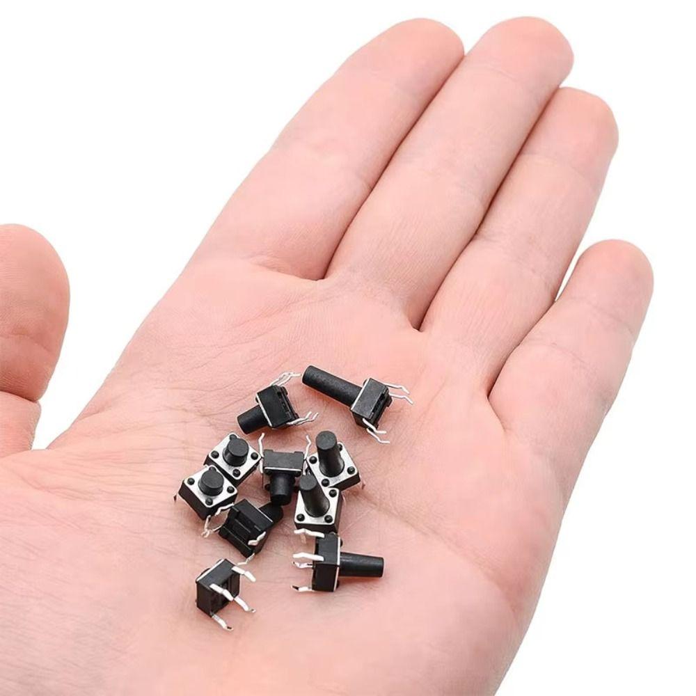 200pcs Universal 6*6 Size Key Switch Kit 4 Feet Tactile Micro Switch Mixed Touch Buttons PCB Button Switch Small Appliances