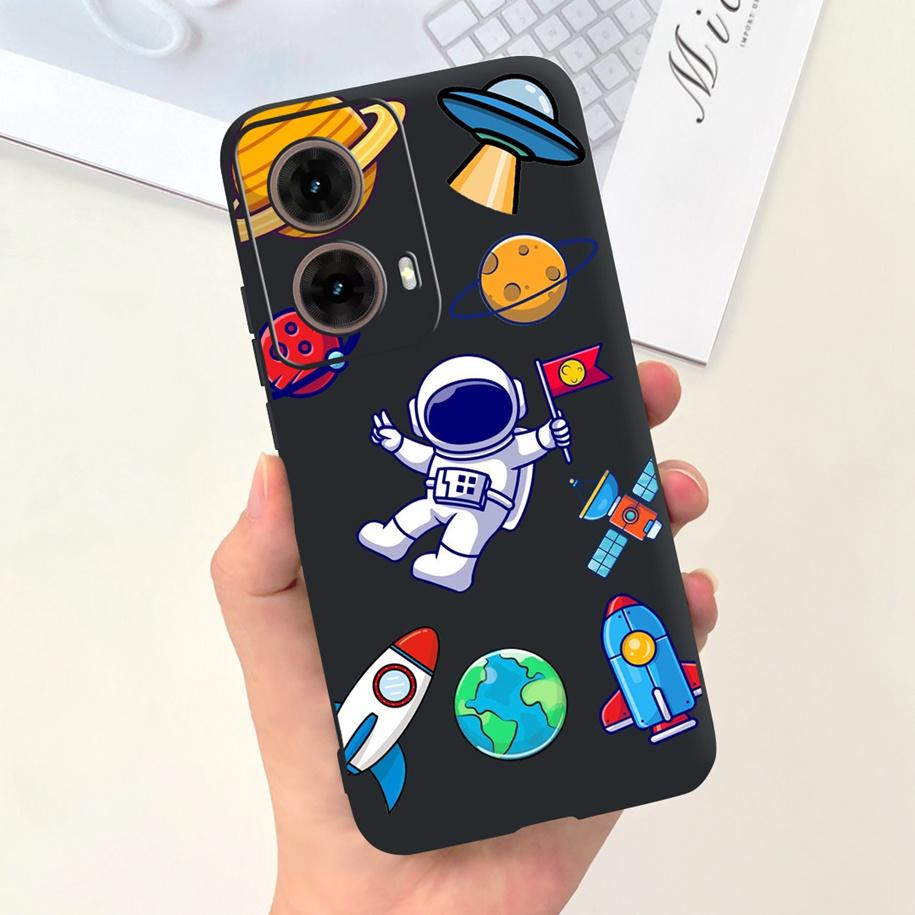Для Motorola Moto G85 5G Чехол Милые Девочки-Астронавты Мягкий Силиконовый ТПУ Чехол для Телефона Для Moto G85 2024 Funda G 85 MotoG85 Матовый Чехол