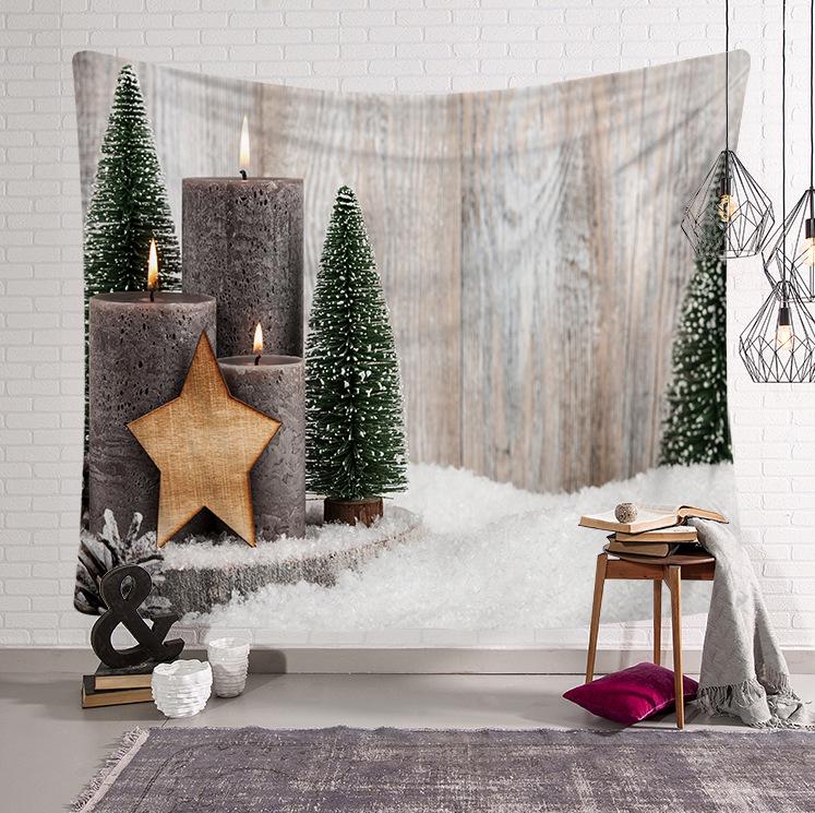 Christmas Print Pattern Tapestry Bedroom Living Room Wall Decor Background Fabric Home Decor Tapestry Tapeçaria De Natal
