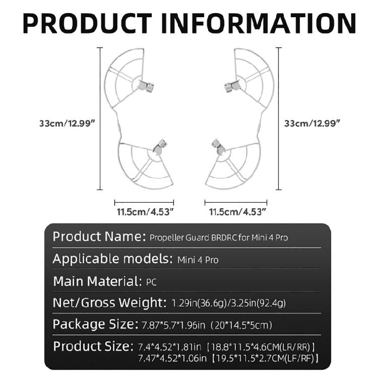 Propellers Guard For Mini 4 Pro Wing Anti-scratch Flight Protectors Drones