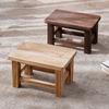 1Pc Chic Adornment Retro Solid Wood Small Stool Household Bench Living Room Chair Shoe Changing