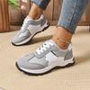 Fashion Casual Patchwork Sport Sneaker Women 2025 Summer Soft Thick Bottom Lace Up Vulcanize Shoes Women Comfortable Non Slip Shoes