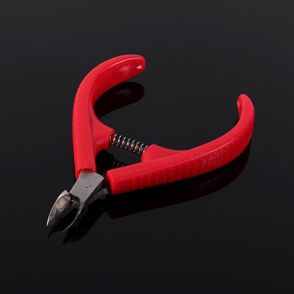 Профессиональные пластиковые кусачки для стрижки ногтей из нержавеющей стали, плоскогубцы для кутикулы пальцев, маникюрный инструмент