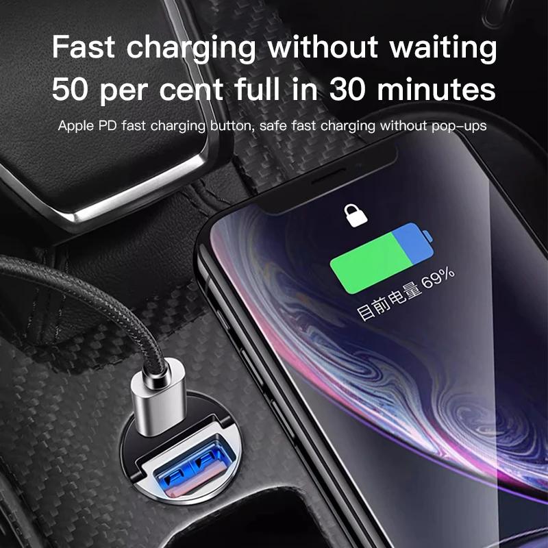 Hub Caps Car Quick Charger Type-C USB Port Cigarette Converter Plug For Alfa Romeo 156 159 147 4C 8C 166 Giulia Giulietta StelvNV6