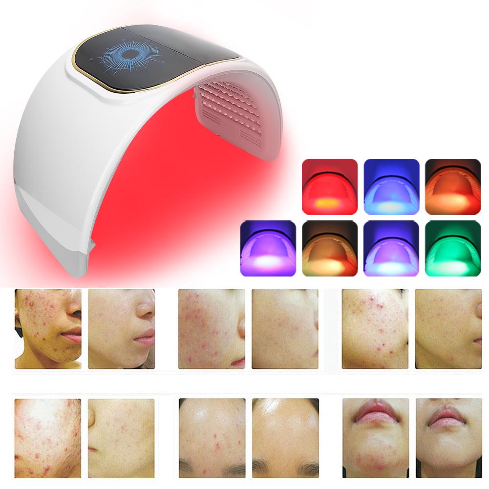 Аппарат для светодиодной светотерапии 7 цветов отбеливание кожи омоложение светодиодный свет лечение лица AU Plug