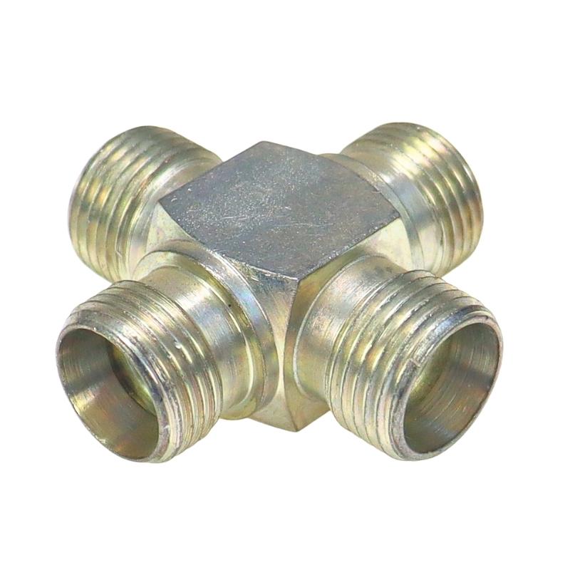 Connector - hydraulic connector - four-way M18x1.5 12L