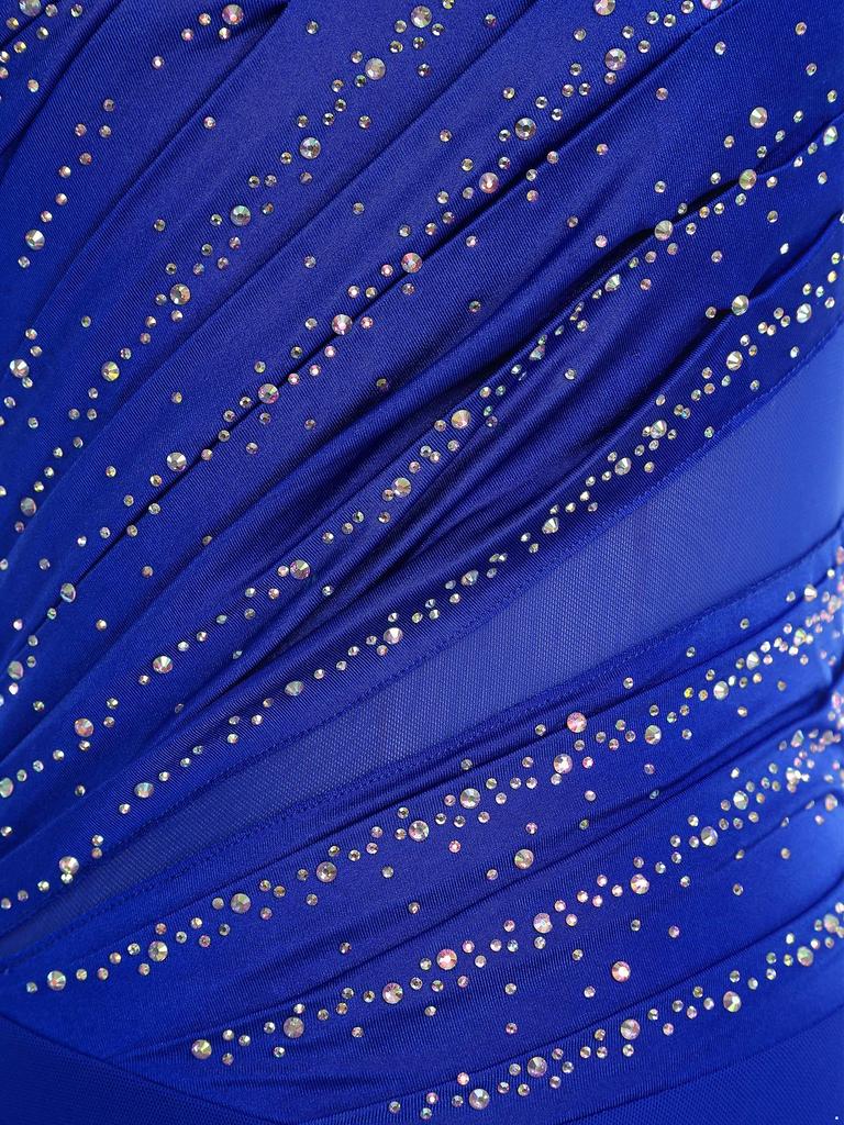 Womens Gymnastics Latin Figure Skating Ballet Leotard Costume Sleeveless Rhinestone Bodysuit Tango Chacha Performance Dancewear