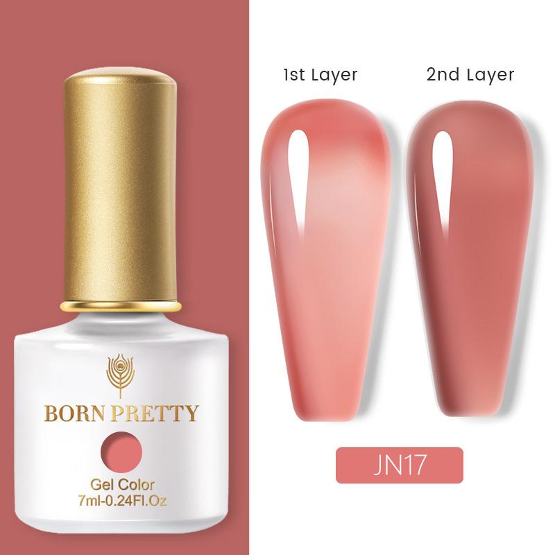 Born Pretty Красный желе прозрачный гель для ногтей 7 мл розовый телесный цвет замачиваемый гель-лак для ногтей для дизайна маникюра дома салон DIY