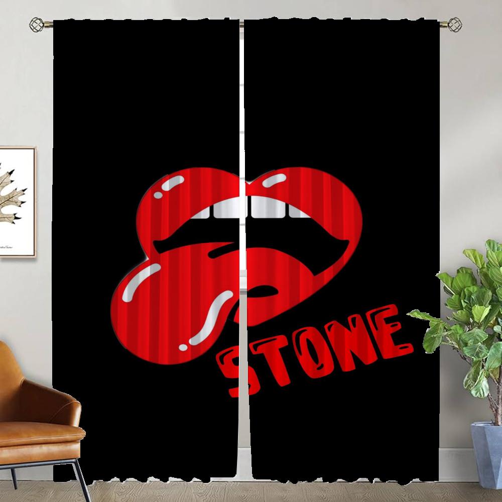 Плотные шторы для комнаты 2 панели The Rollings Stones Halloween Decoration Shades Шторы для детской комнаты Разделение гостиной кухни