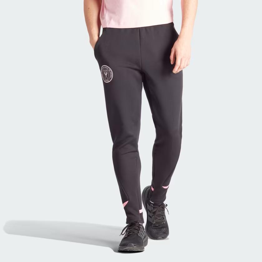 adidas Inter Miami Cf Разработанные для игрового дня Блок цветов Эластичный пояс Футбольные вязаные брюки Мужские брюки Черные IW2109