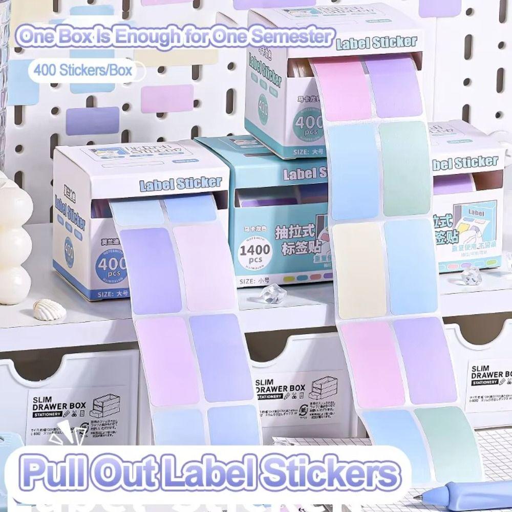 400/1400 шт. Моранди цветные выдвижные липкие заметки для письма индексные этикетки наклейки с именами студенческие подарки