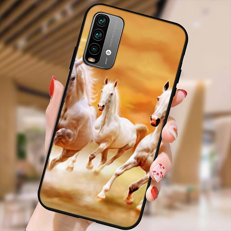 Чехол для телефона с бегущей лошадью и животным для Xiaomi9 10 11PRO LITE Redmi Note7 8 9 10A PRO K40 Poco3 Shell