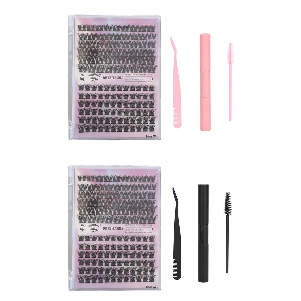 Набор для наращивания ресниц 126 шт. пучков, индивидуальный D-образный изгиб, набор для наращивания накладных ресниц с 3 мл U