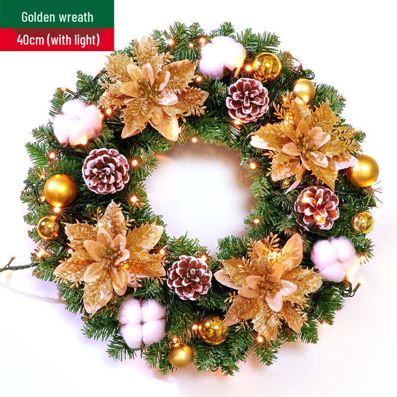 Рождественский венок кольцо из ротанга: 50/60/80СМ Подвеска на дверь и 2,7М Ротанговая гирлянда для украшения дерева/окна