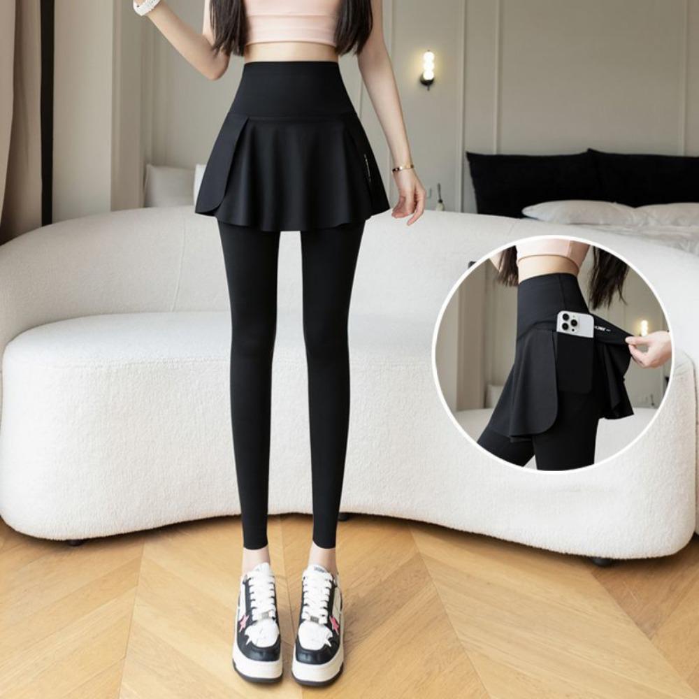 High Waist Elastic Leggings Side Pocket Sports Yoga Pants Fitness Legging  Tummy Control