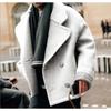 Lapel Woolen Jacket Men's Independent Station European and American Autumn and Winter Street Trendy Short Shoulder Drop