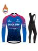 Men Winter Cycling Jersey Sets Thermal Fleece Bike Jersey + Bib Pants, Long Sleeve Cycling Clothing Sets for Man