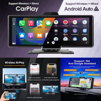 64/128G 10,26-дюймовый 4G IPS сенсорный экран GPS навигация Carplay Android AUTO двойной объектив видеорегистратор зеркало заднего вида видеорегистратор