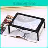 Foldable Portable A4 Rectangular 3x Reading Magnifying Glass With Led Light For Elderly Reading And Study Tasks