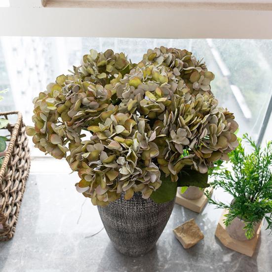 Искусственный цветок, устойчивый к выцветанию, имитация гортензии, реалистичное искусственное растение для украшения дома, свадьбы