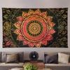 1 Яркий гобелен с мандалой - Изысканный цветочный и геометрический узор - Полиэстеровая ткань для спальни и гостиной