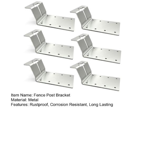 6 шт. сверхпрочный плоский кронштейн для мебели, держатель для столба забора, устойчивый к коррозии, простой монтаж, угловой кронштейн, аксессуары
