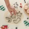 5-Piece Christmas Biscuit Mould Stainless Steel Biscuit Mould DIY Baking Tool Cookie Cutting Mould