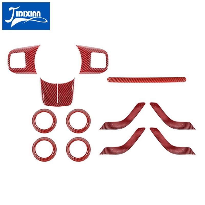 JIDIXIAN накладка на рулевое колесо автомобиля, вентиляционная крышка для кондиционера, декоративные аксессуары для дверных ручек для Jeep Wrangler JK
