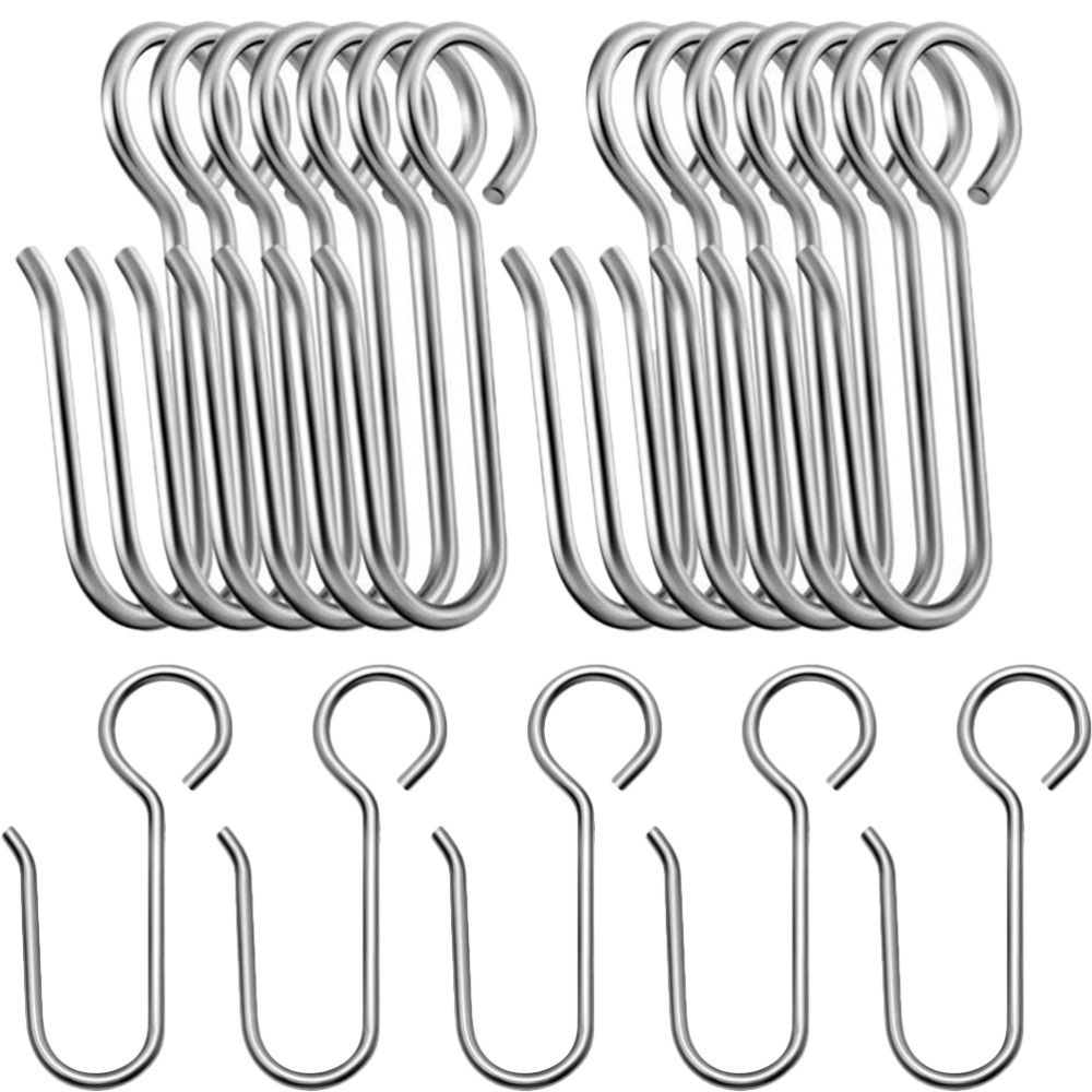 20Pcs Drape Ceiling Curtain Track Hooks S Shaped Shower Curtain Hanger  Door Curtain