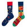 Asymmetric Cartoon Mid-Calf Cotton Socks for Men and Women - Trendy European & American Fashion