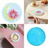 Flexible Resin Coaster Molds Holographic Coaster Moulds Lotusflower Shaped Cup Pad Mold Silicone for Coaster