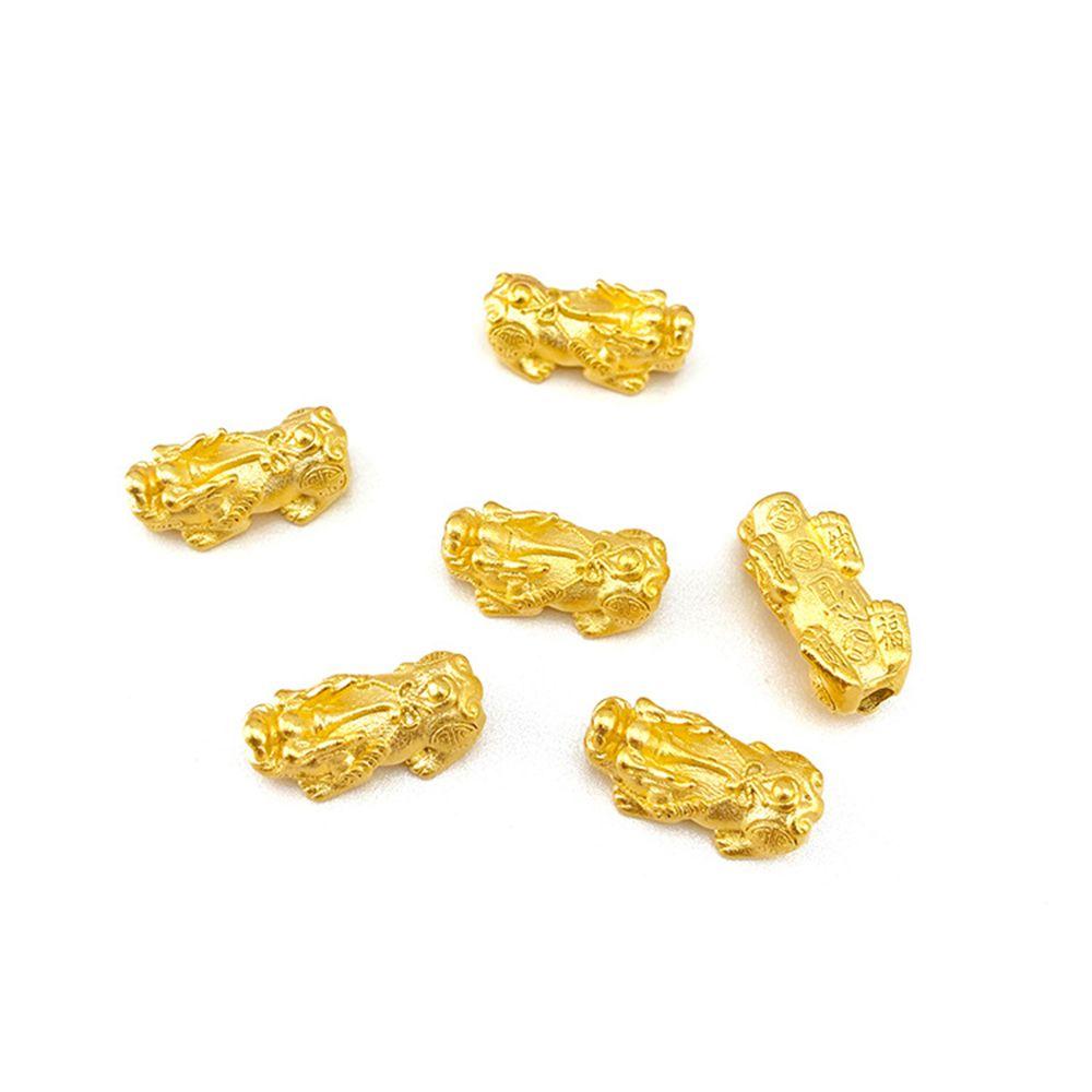 Gold Color Pixiu Chinese Style Bead Brave Troops Beads Jewelry Accessories DIY Making Accessories