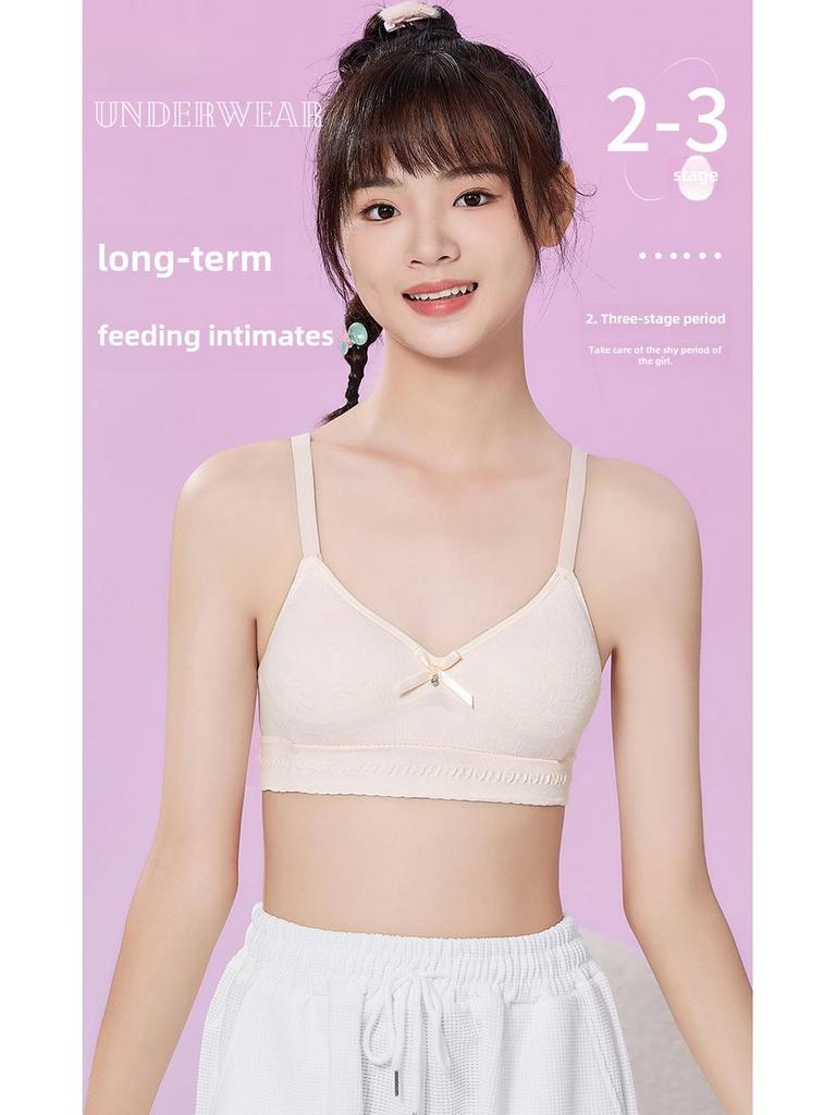 Удобный бюстгальтер Jiasifang 0982 с бесшовными чашечками для учеников младших классов - дизайн с треугольными чашками